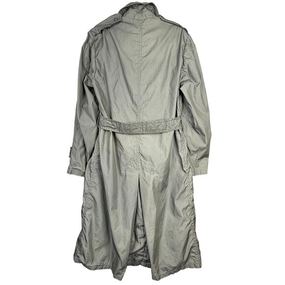 Vintage 60s Army Size 36 L Military Dark Academia MInimalist Rain/Trench Coat - Picture 2 of 9